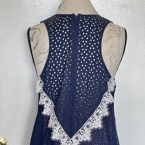 NHA KHANH Womens Dress Size 10 Bell Shaped Eyelet Lace Southernbell Bohowestern - Picture 5 of 13